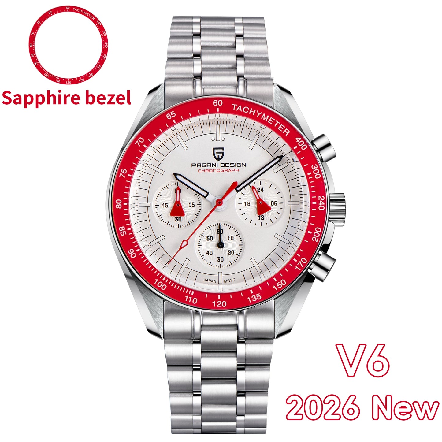 PAGANI DESIGN 2025 New AK Project Men's Watches Luxury Quartz Wrist Watch For Men AR Sapphire Speed Chronograph Automatic Date