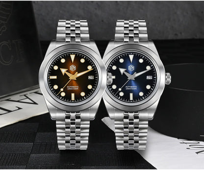San Martin New 39mm Sport Watch Enamel Dial NH35 Automatic Mechanical Men Dress Watch Sapphire Waterproof 100m Luminous SN0053