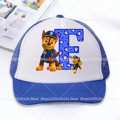 PAW Patrol Mesh Baseball Caps Cartoon Chase Letter Adult Kids Sports Hats Anime Summer Outdoor Sunshade Peaked Cap Boy Girl Gift