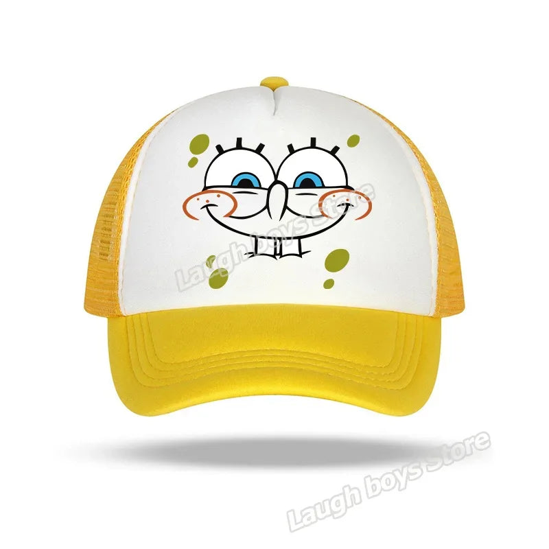 SpongeBobs SquarePants Casual Polyester Sun Hat Truck Driver Baseball Cap Universal Kid Peripheral Adult Anime Adjustable Sunhat