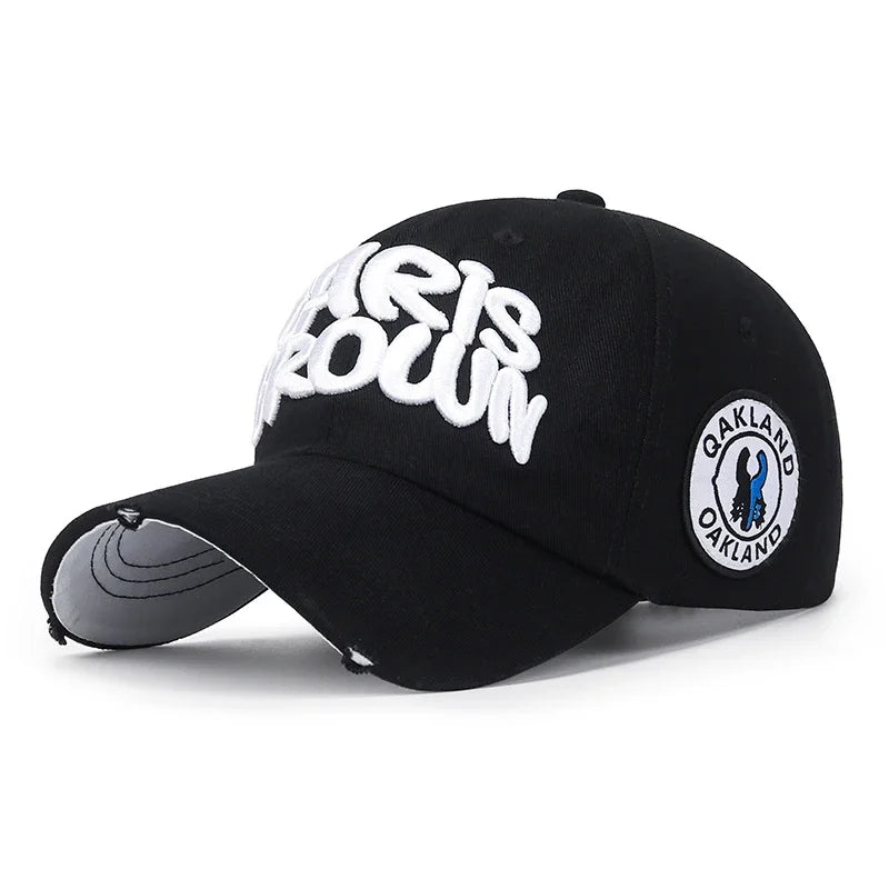 Mode, friluftsliv, sport, basebollkeps, unisex för män och kvinnor, universell bokstavsbroderi, justerbar snapback-keps