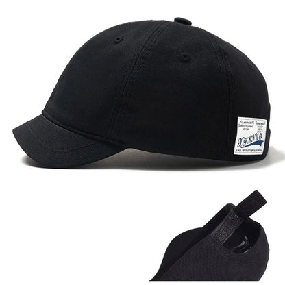 Big Head Hat Back Closed 5cm Short Brim Baseball Cap for Men Mesh Fitted Caps Stretchy Full Closed Caps 56-60cm 61-65cm