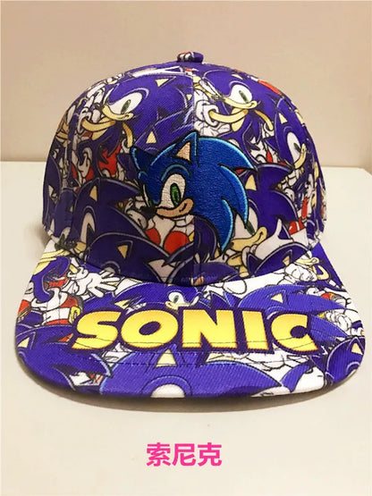 Shadow the Hedgehog 3D baseball cap for adults and children Sonic Amy Tails Knuckles printed flat edge ducktongue sun hat gifts