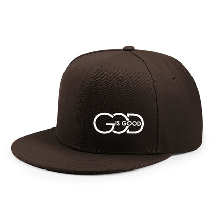 Unisex adjustable baseball cap street flat brim hat printed GOD IS GOOD casual headwear men and women fashion breathable outdoor