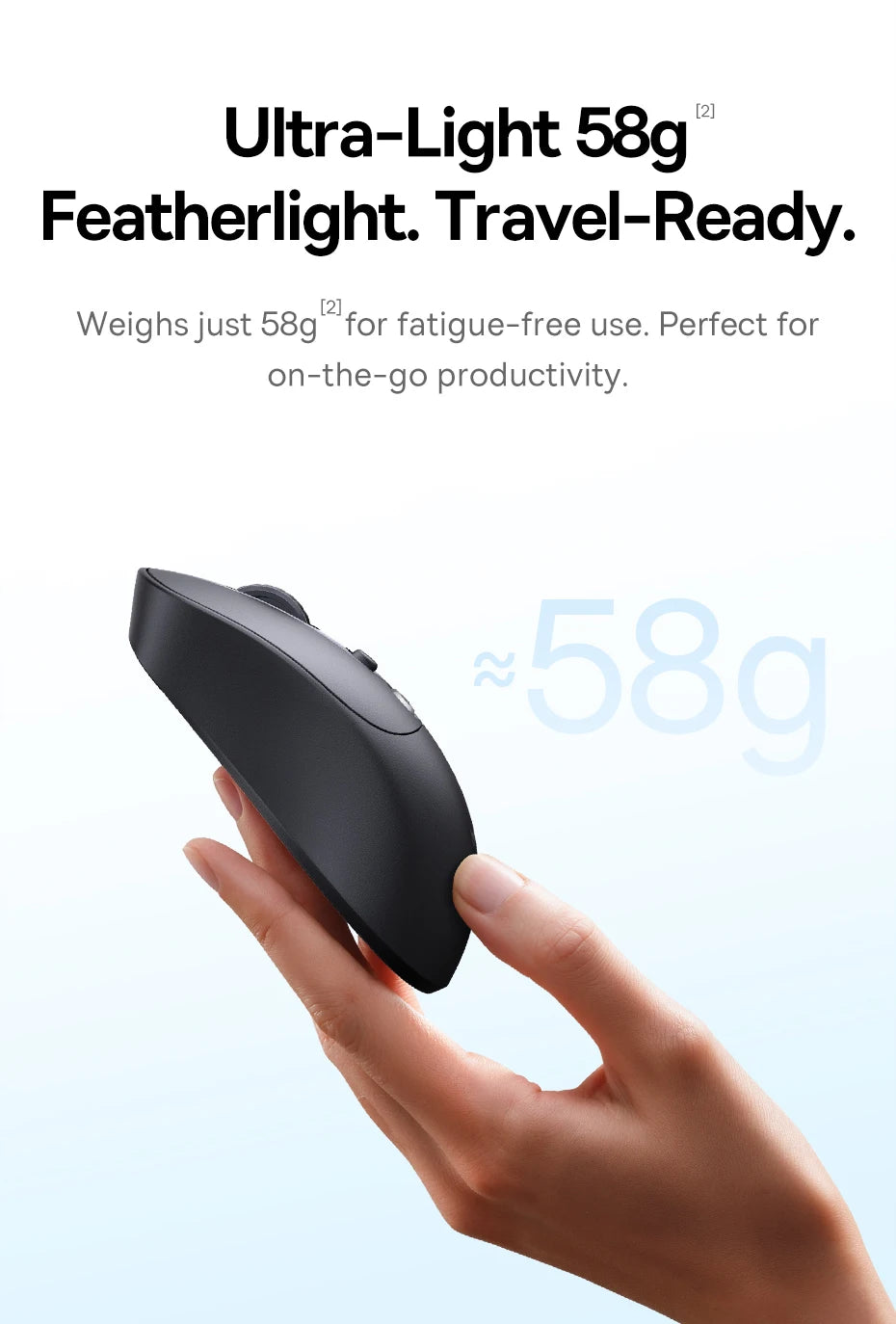 【NOVINKA】Baseus EM2 ergonomická bezdrátová myš Bluetooth 5.3 2.4G nabíjení Type-C ultralehká tichá myš s přizpůsobitelným tlačítkem