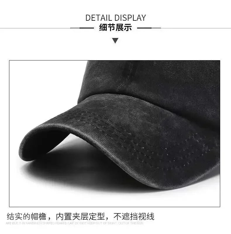 Kawaii Pokemons Adult Washed Baseball Cap Pikachu Mewtwo Bulbasaur Peak Cap Cute Cartoon Men Women Travel Sunshade Beach Sunhat
