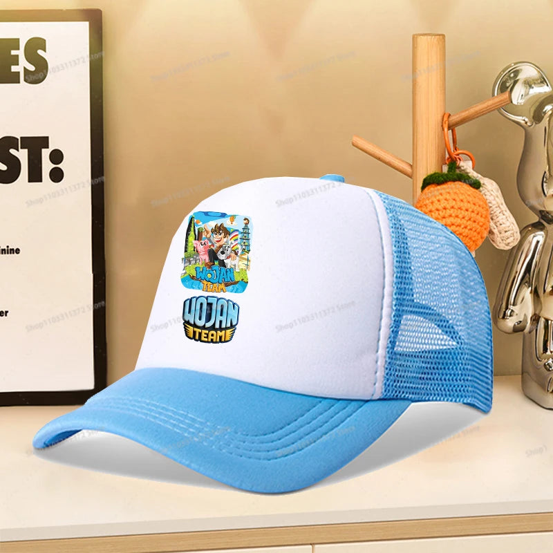 Wojan Teams Mesh Baseball Cap Cute Cartoon Summer Outdoor Sports Sun Hat Fashion Parent-child Activity Breathable Sunbonnet Gift
