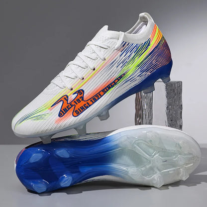 Chaussures de football pour adolescents, adultes, hommes et femmes, crampons universels TF FG tout terrain, chaussures de football avec clous de sol