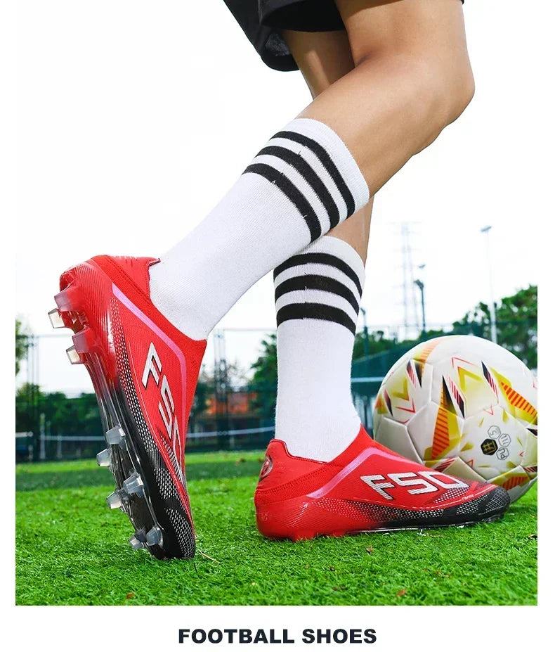 New Men Football Boots Non-Slip Boys Outdoor Hot-selling Soccer Shoes Grass Match Sneakers High-quality Cleats High-top Light