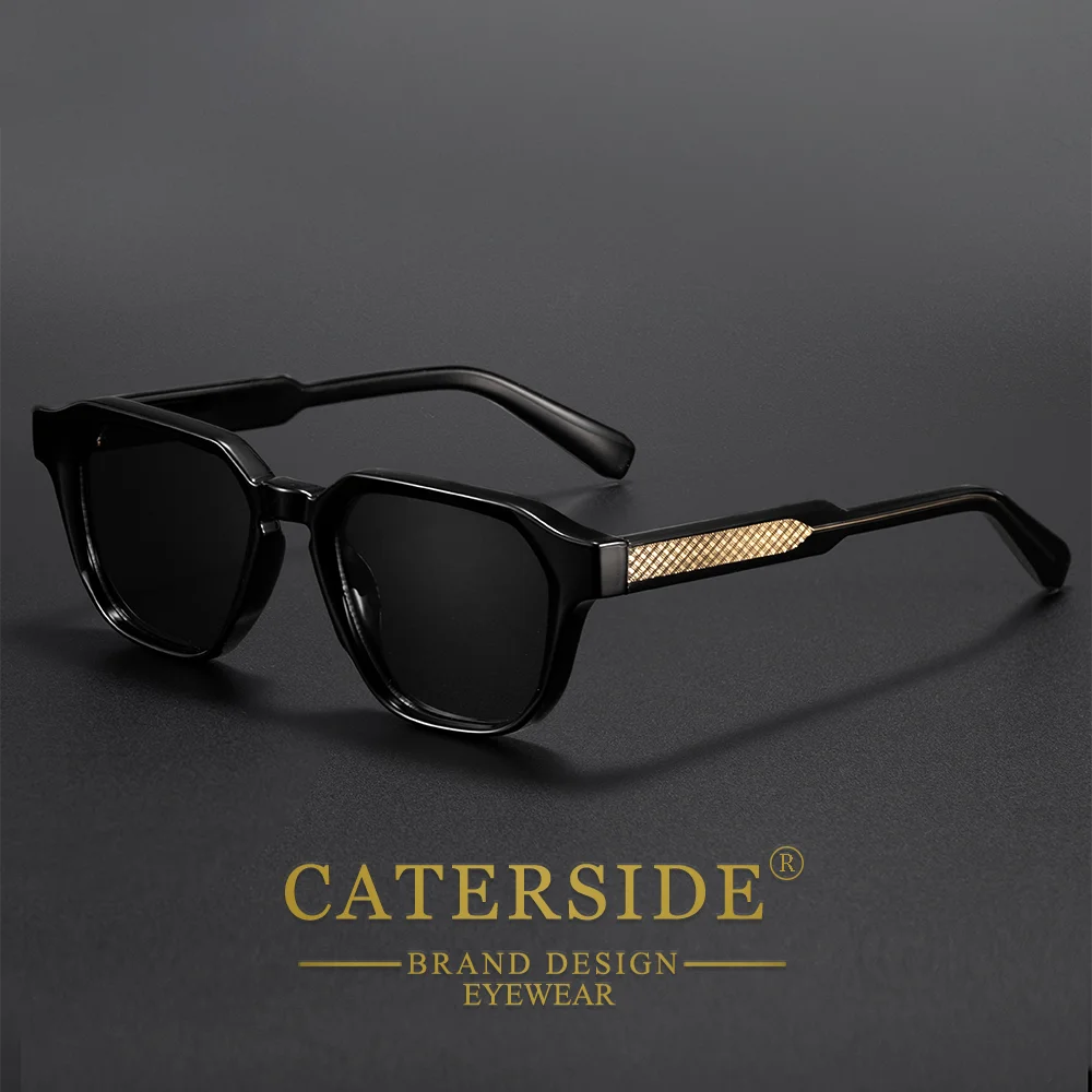 CATERSIDE New Fashion Men's Sunglasses CP Pin Square Frame Eyeglass Women's Outdoor Cycling Fishing Sports Retro Glasses UV400