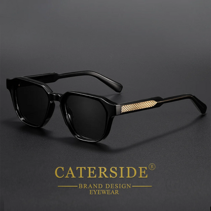 CATERSIDE New Fashion Men's Sunglasses CP Pin Square Frame Eyeglass Women's Outdoor Cycling Fishing Sports Retro Glasses UV400