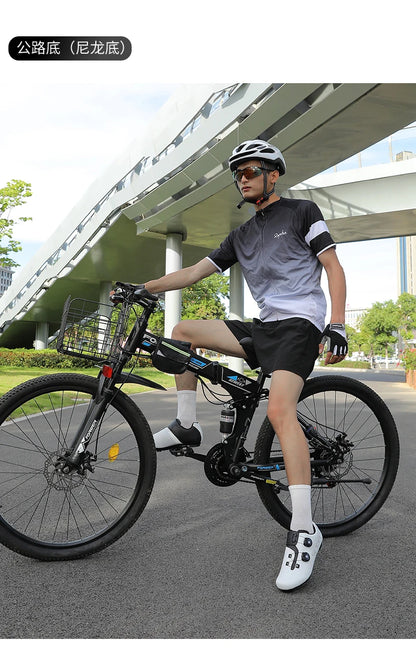 Ténis de ciclismo, sapatos de MTB respiráveis, sapatos de ciclismo de montanha para homem e mulher, sapatos para trilhos, sapatos desportivos para ciclismo de estrada, sapatos de ciclismo com pedais SPD