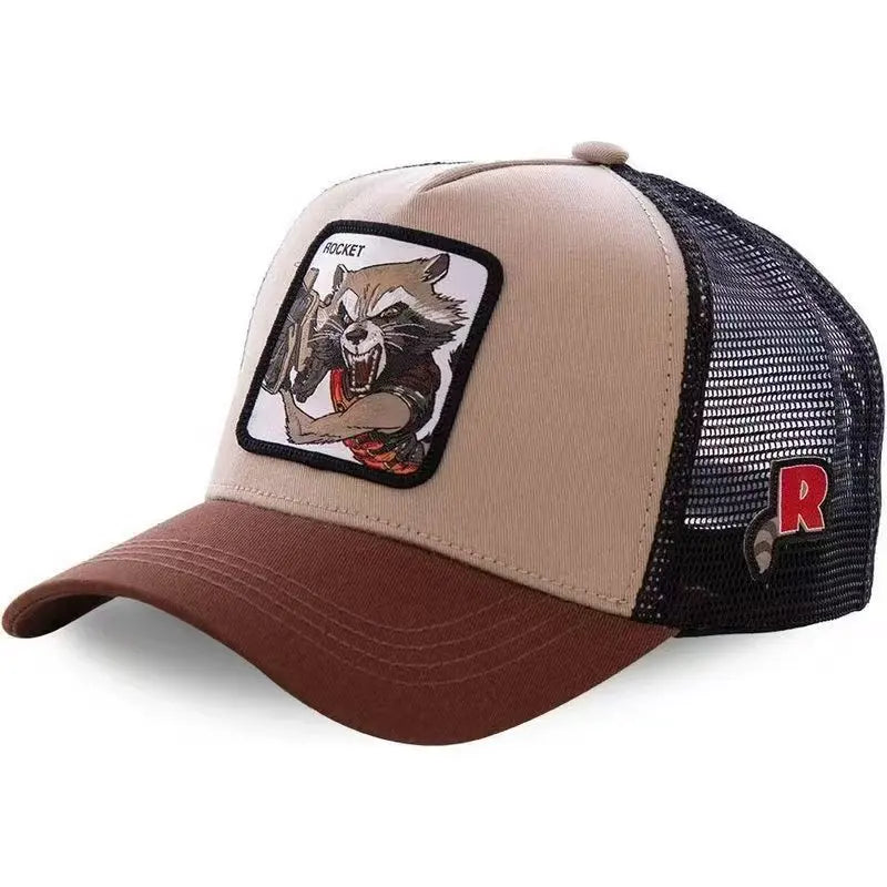 Popular Marvel Spider-Man, Iron Man, Hulk baseball cap, sports mesh cap, summer hip-hop casual hat