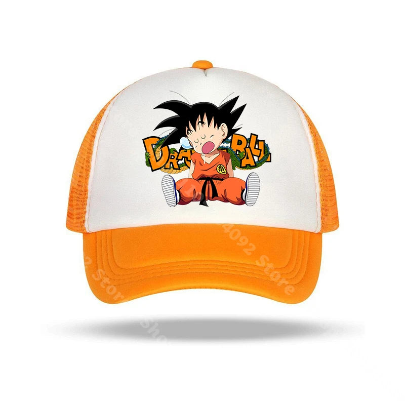 Dragon Ball-baseballkepsar med anime-karaktärer, solhattar för barn och vuxna, andningsbara sommarhattar i ledig stil, justerbara kepsar med skärm, presenter