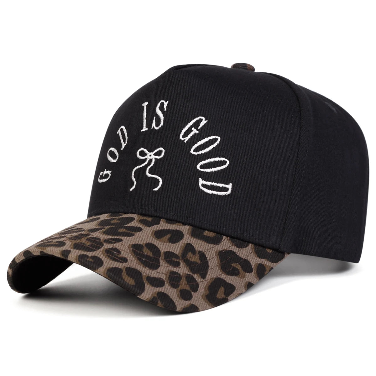 Unisex GOD IS GOOD Bow Embroidery Baseball Caps Spring Autumn Outdoor Adjustable Casual Hats Sunscreen Hat Sports Cap