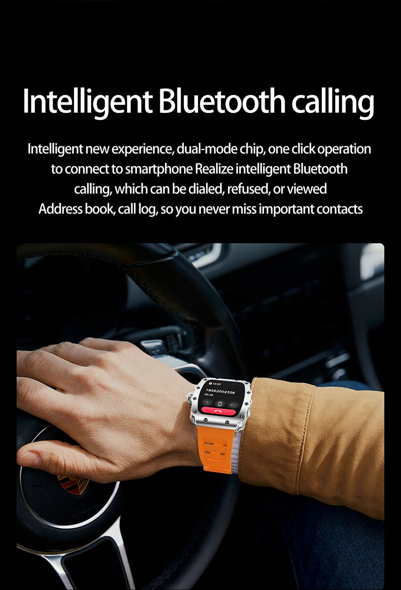 New Trend Smart Watch 1.76 inch AMOLED 3D Dynamic Dial IP67 Waterproof Bluetooth Call NFC Voice Assistant Men Sports Smartwatch