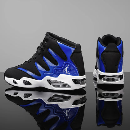 Chaussures de basketball montantes pour hommes, robustes et stables, baskets d'entraînement à lacets, unisexe, adaptées à la course, au sport, au basketball et à la marche. Cadeau idéal pour hommes, léger, confortable,