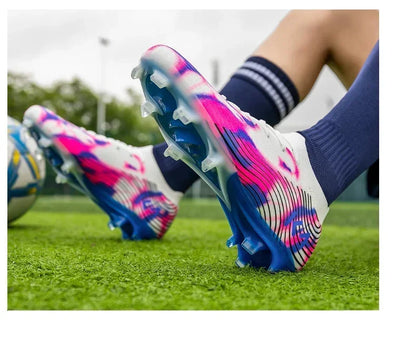 Nouvelles chaussures de football pour hommes, crampons, baskets de haute qualité, chaussures de football antidérapantes pour gazon, bottes de football pour garçons, chaussures de match d'extérieur très vendues, modèle m