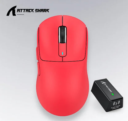 Ποντίκι τριπλής λειτουργίας ATTACK SHARK X3 1K Hz, X3Pro ασύρματο ποντίκι Bluetooth 4K Hz ελαφρύ, PAW3395, ταχύτητα κίνησης 650IPS