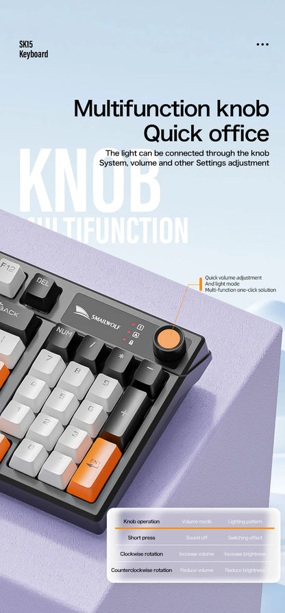 SMAILWOLF SK15 Mechanical keyboard wired full-key rollover gaming e-sports notebook office 98 keys customized in Russian