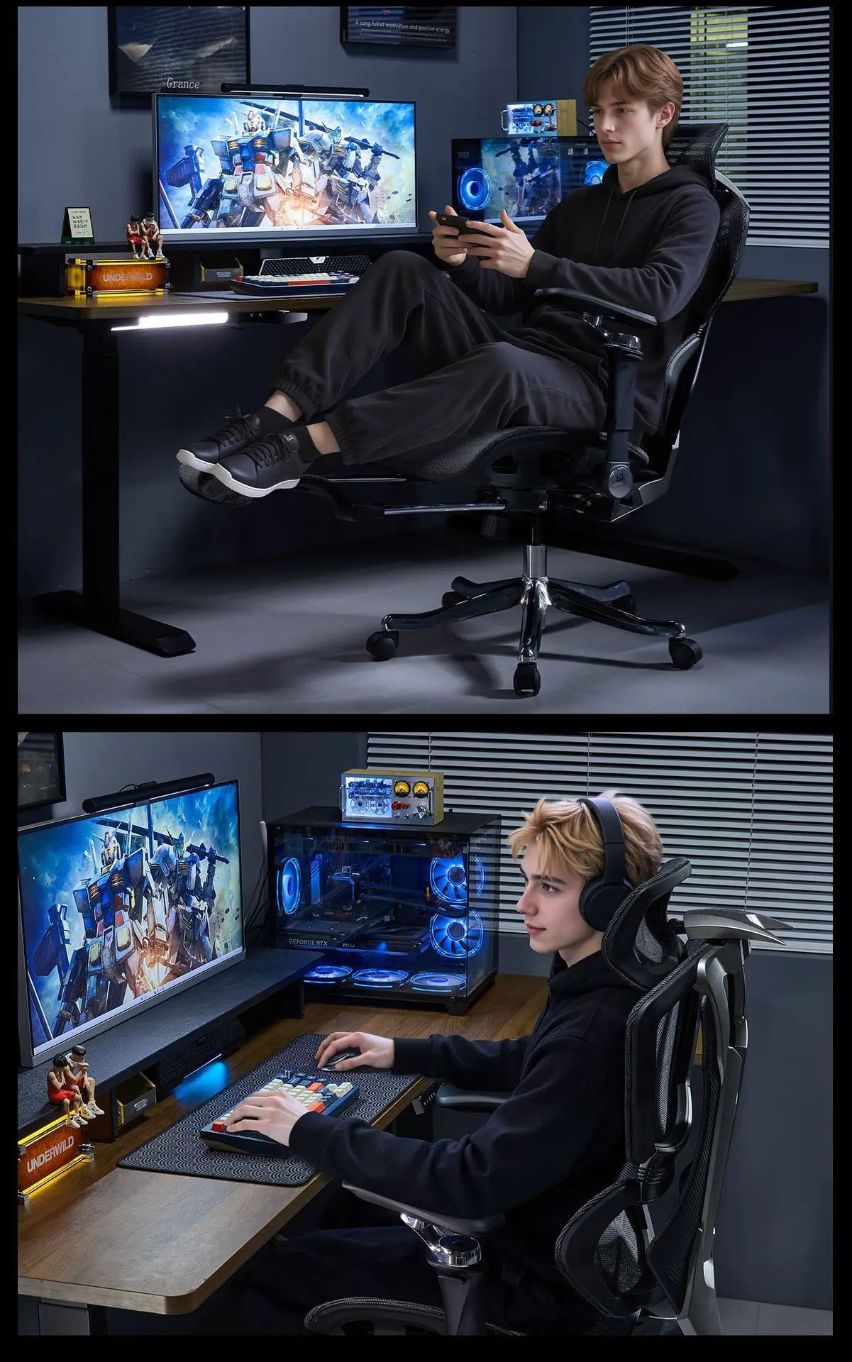 Ergonomic chair for Desk Office  Comfortable Armchair Furniture Chaise Design Chaises De Bureau Wheeled Low Chair on Wheels