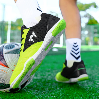 Nye fodboldstøvler til mænd i høj kvalitet til græs – højskaftede futsal-sneakers, skridsikre fodboldsko til kamp, indendørs og udendørs sport