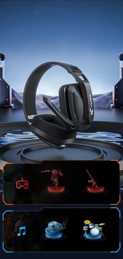 XIBERIA K01S 2.4GHz casques sans fil Gamer avec micro pour PS5 PS4 PC Mac téléphone Playstation Bluetooth casque de jeu USB/T-C
