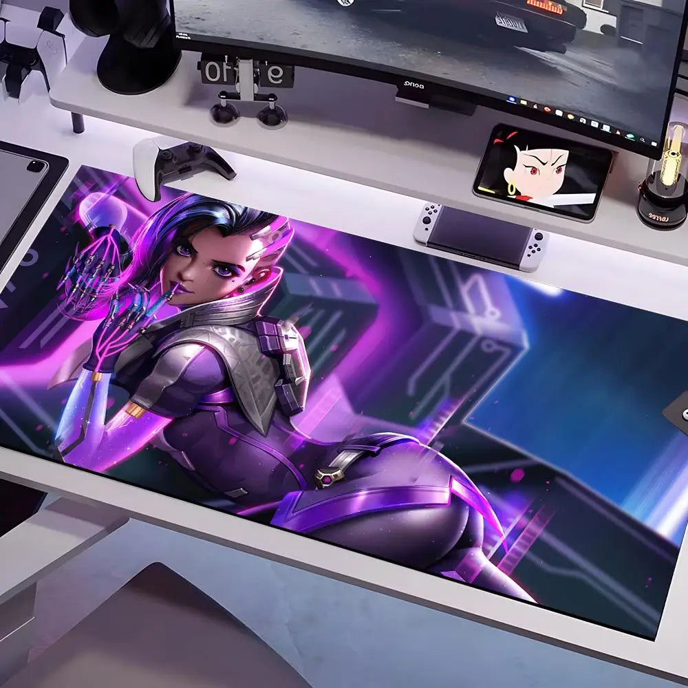 Podložka pod myš Overwatch ve více velikostech, velká čtvercová podložka na počítačový stůl, kancelářská a herní podložka s protiskluzovou gumovou spodní stranou
