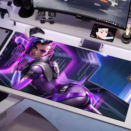 Podložka pod myš Overwatch ve více velikostech, velká čtvercová podložka na počítačový stůl, kancelářská a herní podložka s protiskluzovou gumovou spodní stranou
