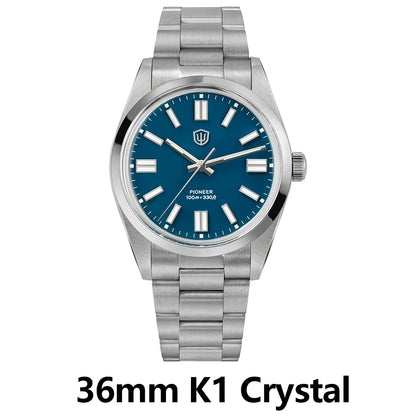 Watchdives WD1016 V3 Quartz Watch 37mm Stainless Steel Case Sapphire Vintage Watch  VH31 Sweep Movemet 100m Waterproof Men Watch
