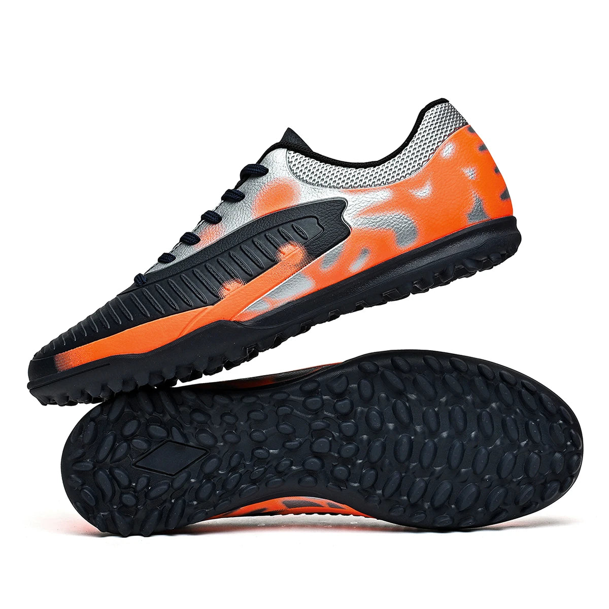 Nouvelles chaussures de football TF pour adultes, surface en PU flexible, semelle antidérapante pour terrain synthétique, idéales pour l'entraînement au football amateur, modèle unisexe.