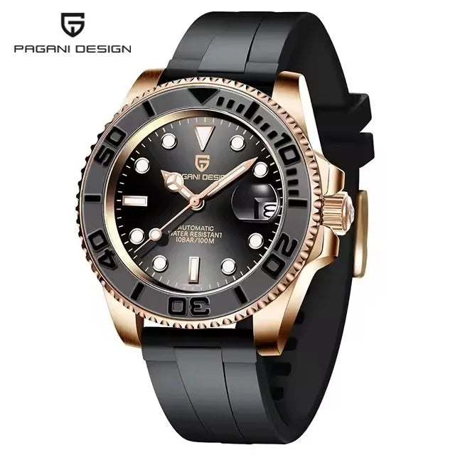 PAGANI DESIGN V2 Japan Mov't 40MM Luxury Men Mechanical Watch Sapphire Glass Ceramic Bezel Automatic Diving Watches for Men