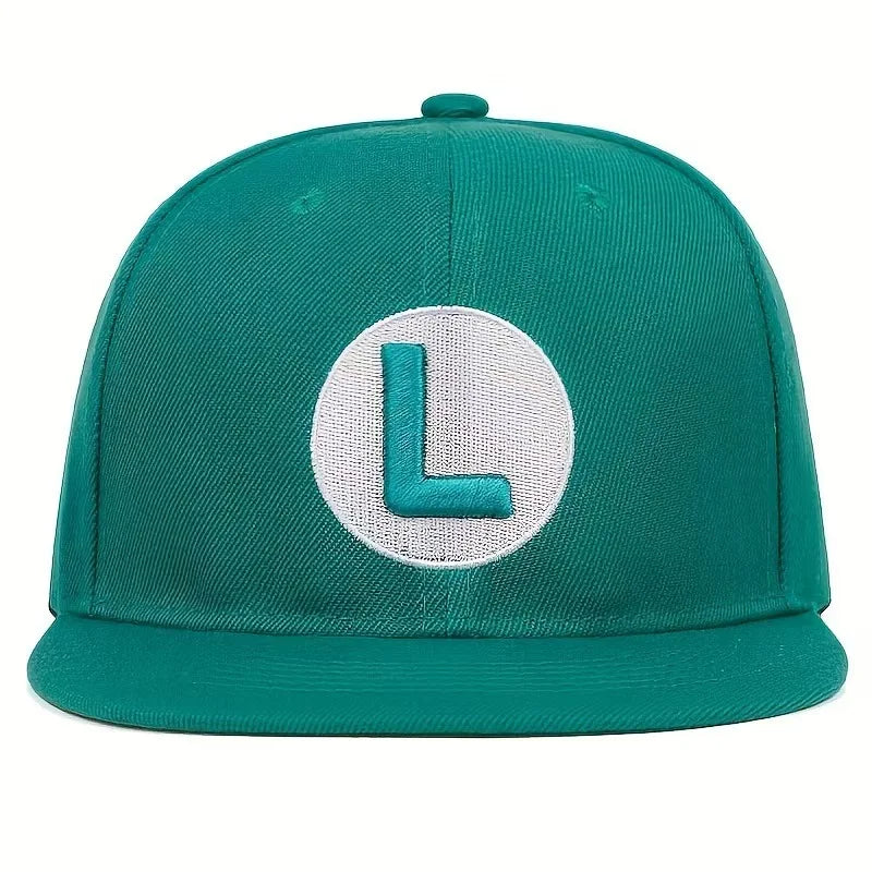 Bandai Super Mario letter embroidered baseball cap for both men and women, sunshade and sun protection duckbill cap cotton