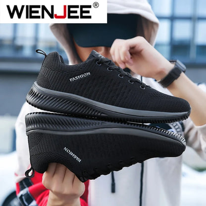 Strick-Laufschuhe für Herren und Damen, lässige Sneaker, atmungsaktive Sportschuhe für Lauftraining, Fitnessstudio und Outdoor, leicht, Größe 38-47