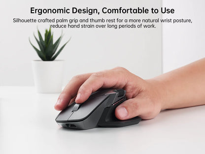 Rapoo MT760L/MT760M daugiarėžimė įkraunama belaidė pelė, ergonomiška, 4000 DPI, palaiko iki 4 įrenginių, Bluetooth pelė