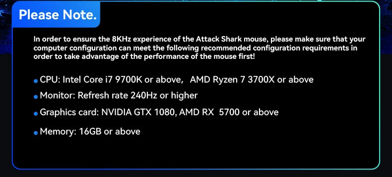 Attack Shark R2 vezeték nélküli gamer egér PAW3950 8K, könnyű magnéziumötvözet gamer egér, Bluetooth tri-mode kapcsolattal játékhoz/irodai használatra