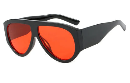 Oversized Pilot Sunglasses Women Fashion 2026 Luxury Big Frame One Piece Gradient Sunglasses Retro Classic Thick Shades