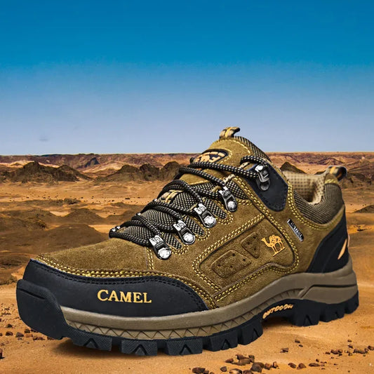 Suede Leather Men's Hiking Shoes Outdoor Trail Trekking Sneakers Men Non-slip Breathable Climbing Shoes Men's Mountain Sports Shoes