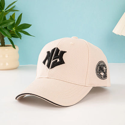 1pc unisex baseball cap with embroidered New York logo and stars - Lightweight cap, stretchable for adjustable buckle outdoor fi