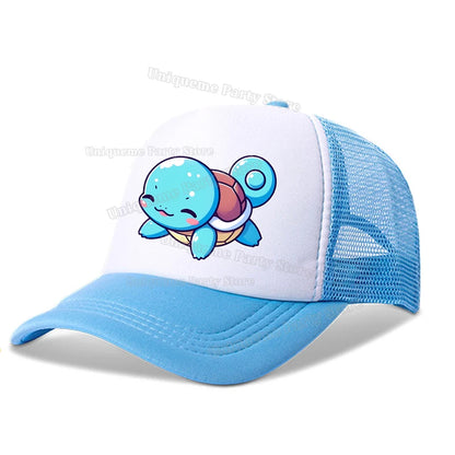 Kawaii Pikachus Squirtle Baseball Cap Pokemons Cartoon Kids Adult Sun-proof Sunhat Cute Boy Girl Outdoor Peak Cap Summer Dad Hat
