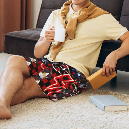 Custom Shadow The Hedgehog Sonic Poster Short Pajama Pants Men Sleepwear Sleep Lounge Bottom Shorts Sleeping Pants