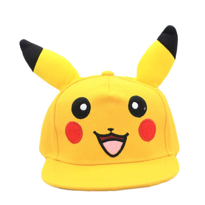 Pokemon Baseball Cap Pikachu Hat Pokemon Cosplay Hip Hop Cap for Girl Boy Children kids Anime Figures Toy Gift Cartoon Hat