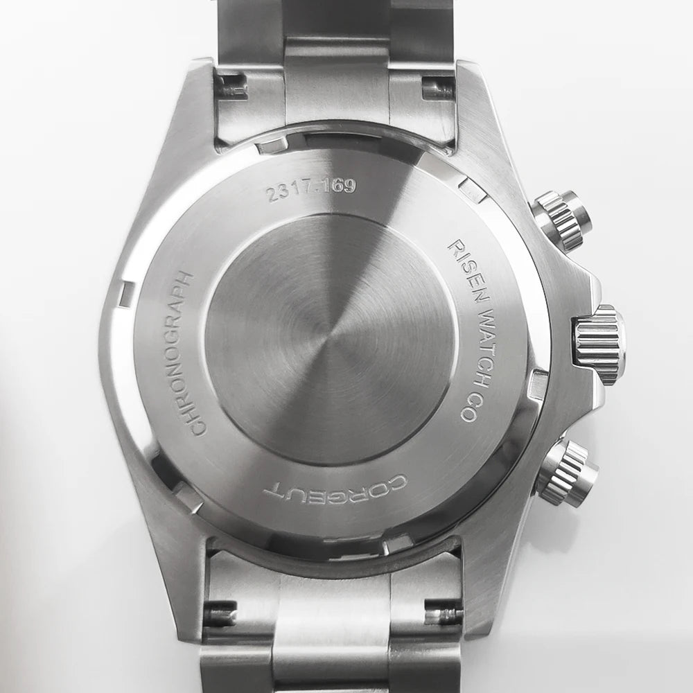 Custom Logo Panda Dial Daytona Homage Watch 40mm Stainless Steel Sapphire Ceramic Bezel Quartz Movement  Luxury Men RELOJ
