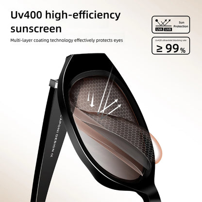 CAPONI New Polarized Women Sunglasses Fshion Luxury Acetate Outdoor Original Design Eyewear UV400 Protection Brown Shade CP36023