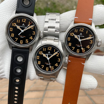 STEELFLIER Official SF740V New Quartz Pilot Series Swiss C3 Luminous 200M Waterproof VH31 Movement Men's Fashion Business Watch