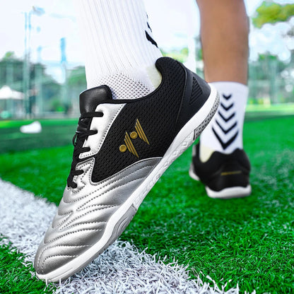 Nye fodboldstøvler til mænd i høj kvalitet til græs – højskaftede futsal-sneakers, skridsikre fodboldsko til kamp, indendørs og udendørs sport