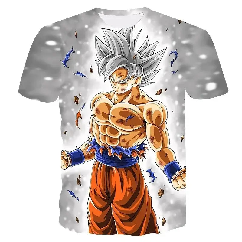 2024 New Fashion Dragon Ball 3D T-shirt Summer Short Sleeve O-Neck Goku Vegeta Men's Casual Shirt Boys' | Produit gaming premium Fraquane, équipement gamer