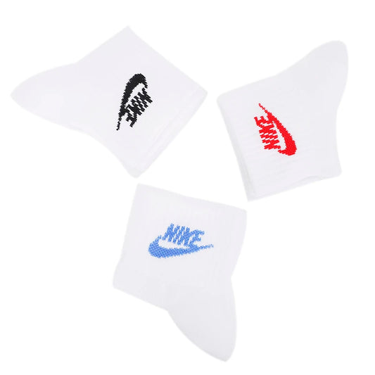 Nike herensokken, damessokken, casual sokken, modieuze basketbalsokken, dunne sokken, comfortabele en ademende sportsokken (3 paar) Dx5074-911