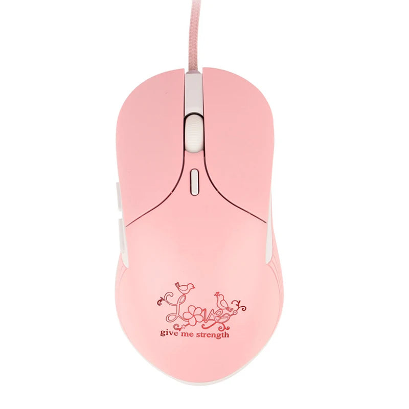 UTHAI DB49 Wired luminous pink mouse 1600 (dpi) computer accessories peripheral cute girl girl gaming mouse