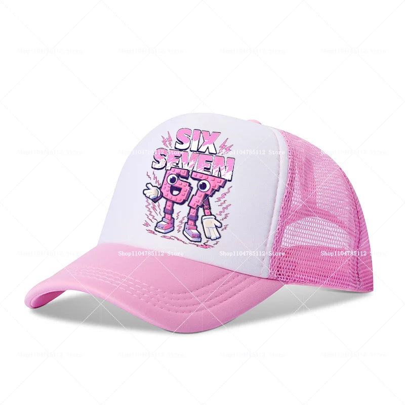 Steal A Brainrot Baseball Cap 67 Six Seven Cartoon Anime A-Z Letter Hat Boys Girls Adjustable Sport Fashion Adult Headwear Gift